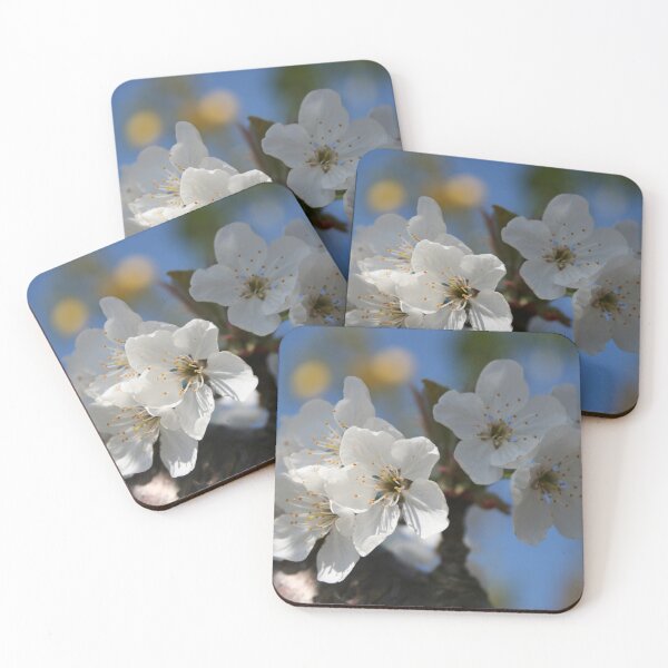 Item preview, Close Up Of White Cherry Blossom Flowers designed and sold by taiche.