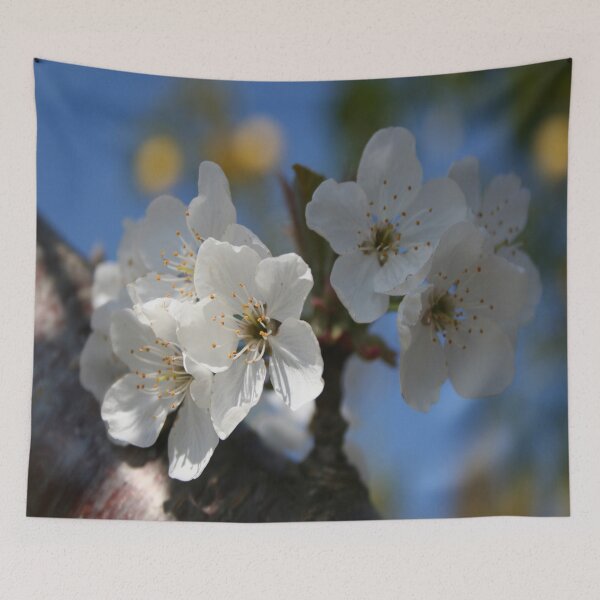 Item preview, Close Up Of White Cherry Blossom Flowers designed and sold by taiche.
