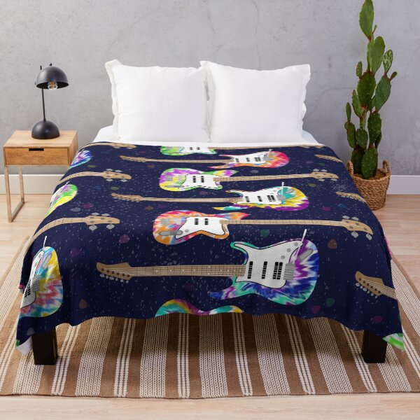 Item preview, Tie Dye Guitars on Blue by ArtfulFreddy designed and sold by ArtfulFreddy.