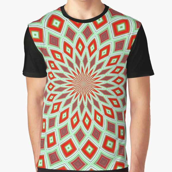 Vista previa del artículo con la obra «Caleidoscopio alucinógeno rojo y verde», diseñado y vendido por taiche.