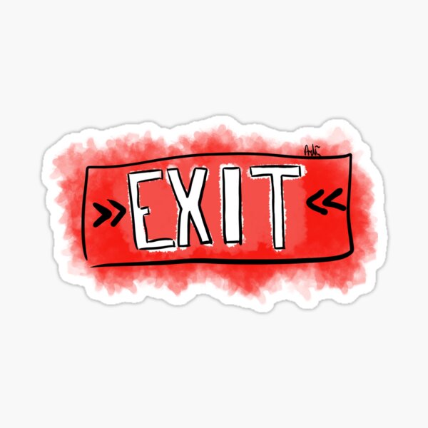 >> exit << Sticker
