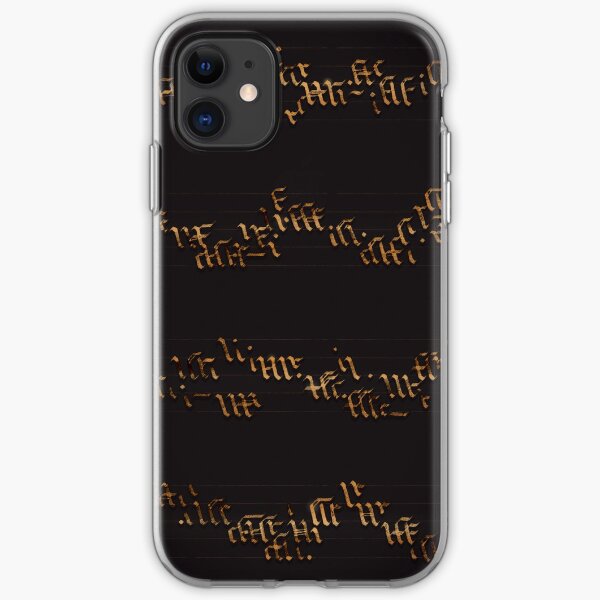 Blackletter Abstract Calligraphy - A Silent Voice Forbidden Limited Edition Print iPhone Soft Case