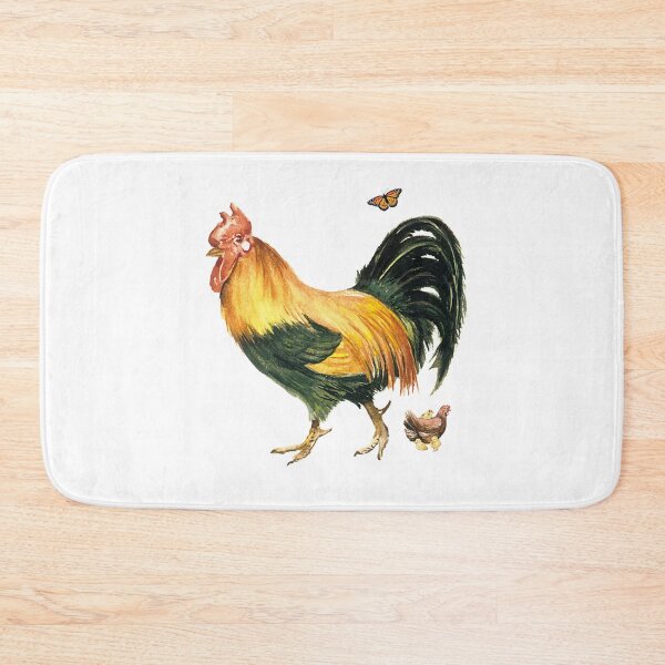 Item preview, Mr Big. Handsome orange and green rooster hen and chicks designed and sold by headpossum.