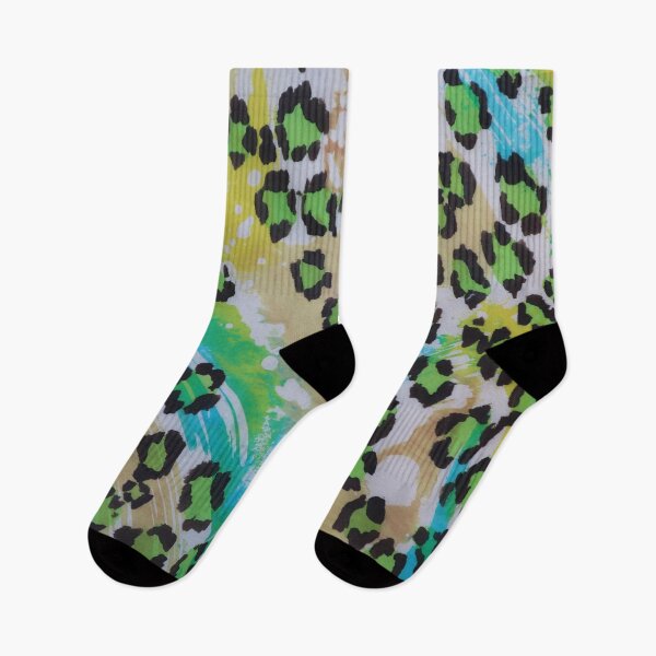 Item preview, Green Leopard Skin on Textured Abstract Background designed and sold by Leslie Rogers Todder.