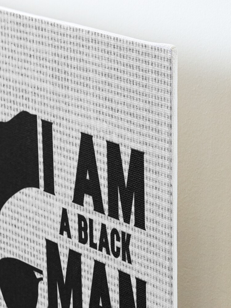 i am a black man afro beard gray mounted print by kenique  redbubble