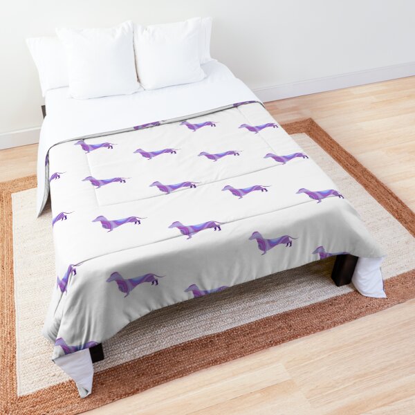 Purple Marble Weiner Dog Comforter