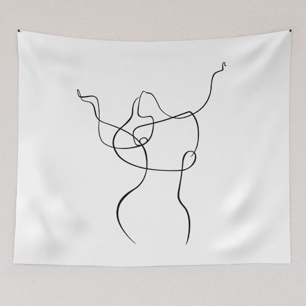 Item preview, Woman arms raised line designed and sold by smwolfgang.