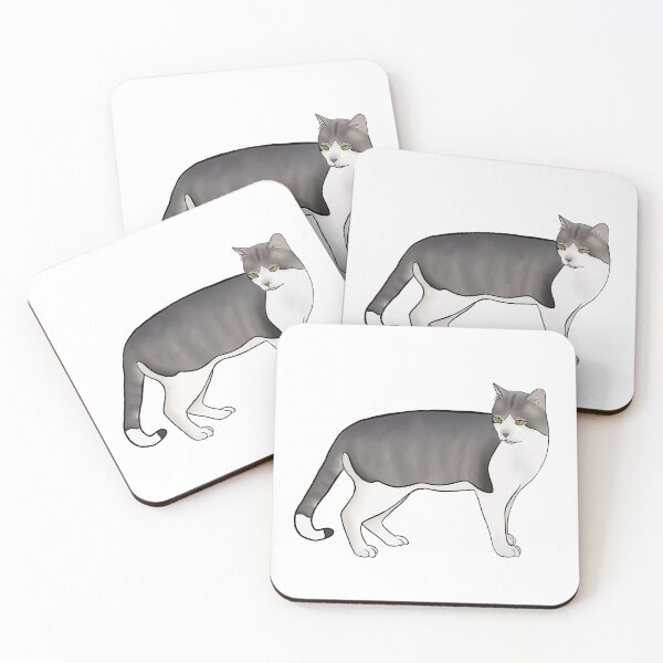 Item preview, Grey And White Cat designed and sold by Lilystreet.