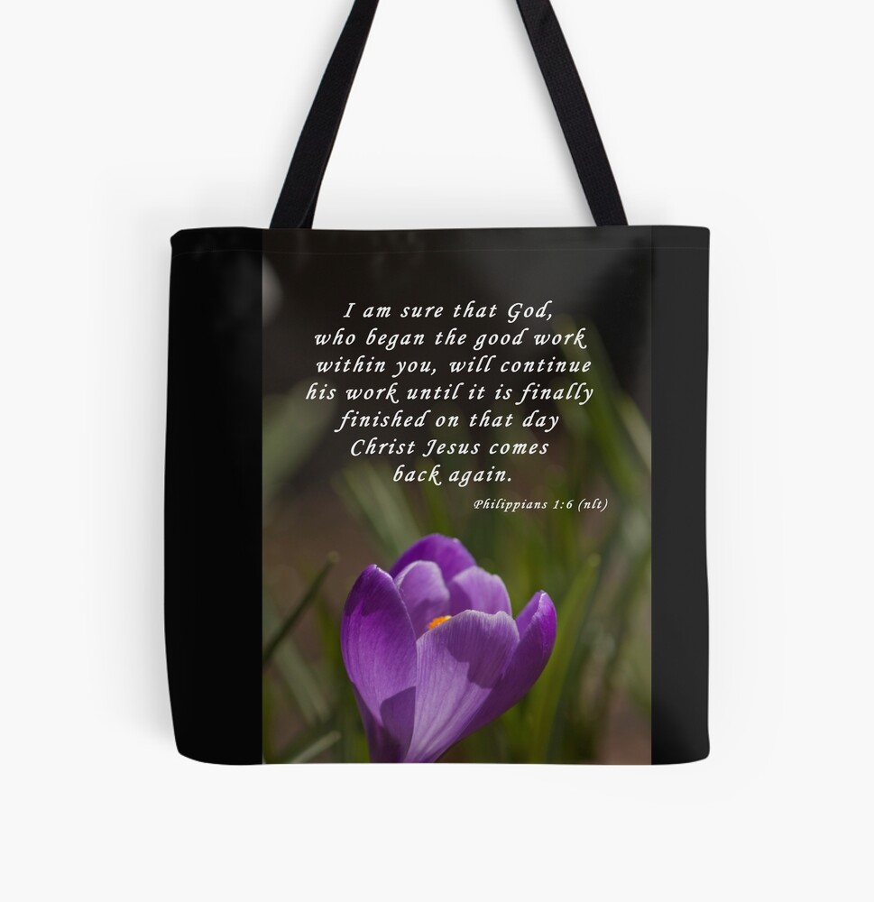 I am Certain that God Who began the Good Work Tote Bag I am Certain that God Who began the Good Work Tote Bag