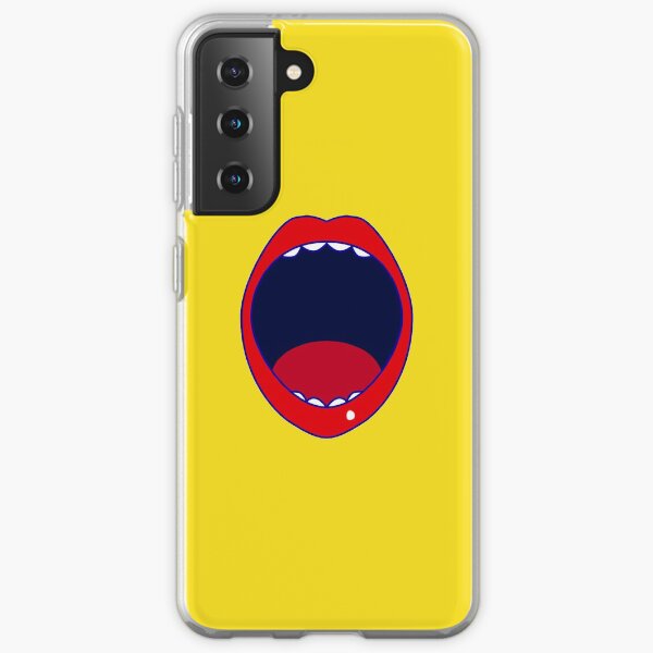 red lips funny mouth screamer Samsung Galaxy Soft Case