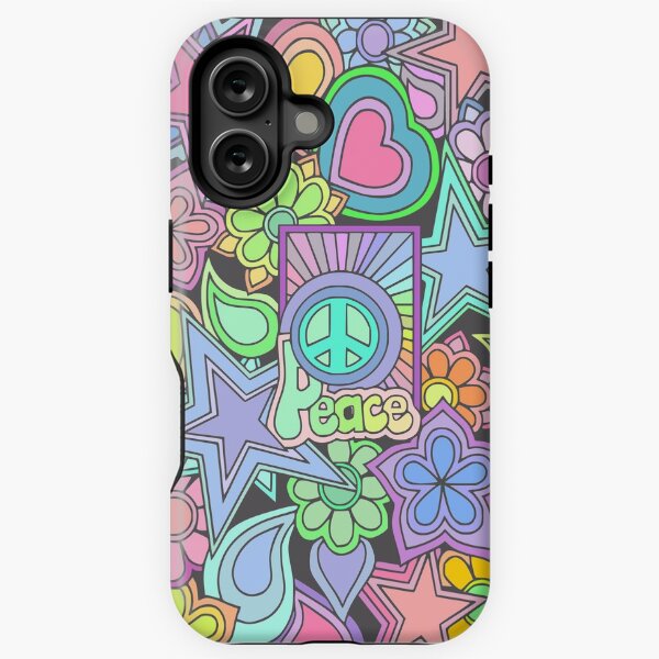 Aperçu de l'œuvre Design rétro de jolie fleur hippie trippant créée et vendue par Alondra.