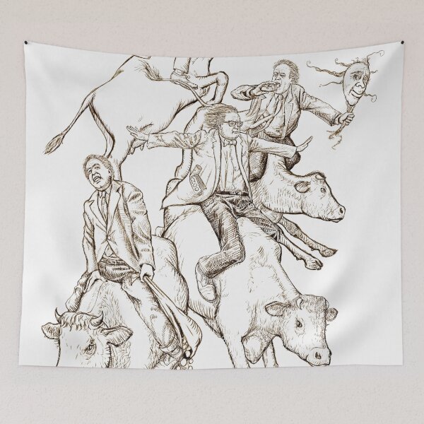 Item preview, The Four Mad Cowboys of the Apocalypse designed and sold by Russell Kightley.