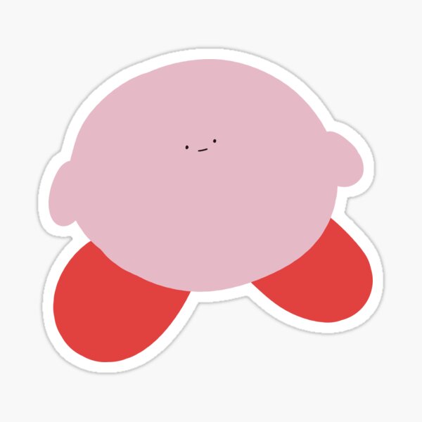 Kirby Face Stickers Redbubble