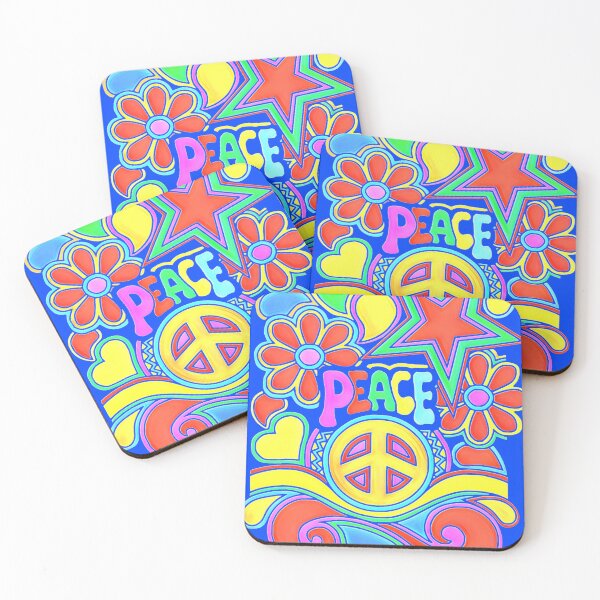 Item preview, Peace and love Flower Power Hippy Design designed and sold by Alondra.