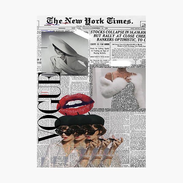 glitter fashion collage Photographic Print
