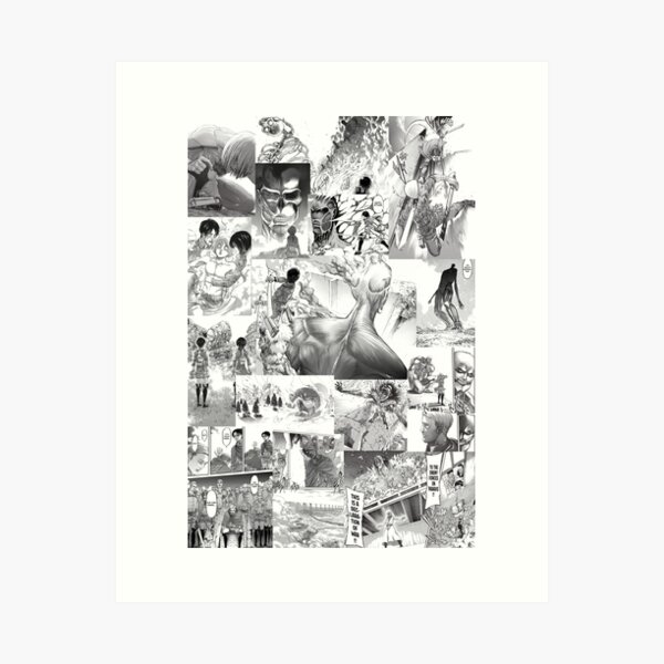 Attack on Titan Manga Collage Art Print