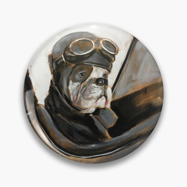 Artikelvorschau, Vintage Canine Fighter Pilot mit Schutzbrille entworfen und verkauft von Julie Mayo.