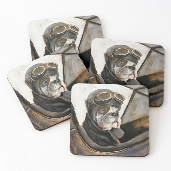Item preview, Vintage Canine Fighter Pilot with Goggles designed and sold by Julie Mayo.