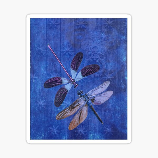 Indigo Dragonflies Sticker