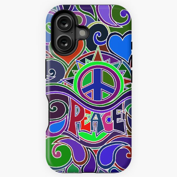 Aperçu de l'œuvre Signe de paix Hippy coloré créée et vendue par Alondra.