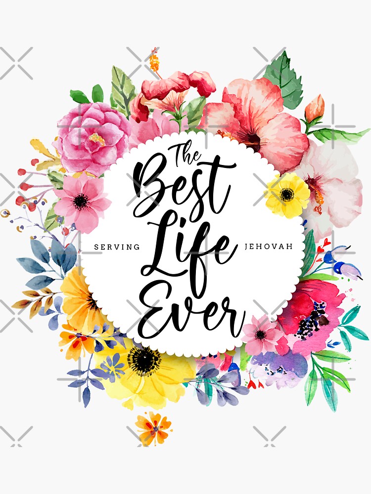  Best Life Ever Floral Sticker For Sale By Kleynard Redbubble