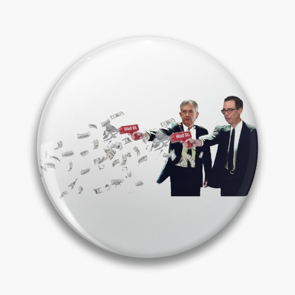 Item preview, Jerome Powell and Steve Mnuchin Printing Money Pulp Fiction Style designed and sold by The Channel Surfer.