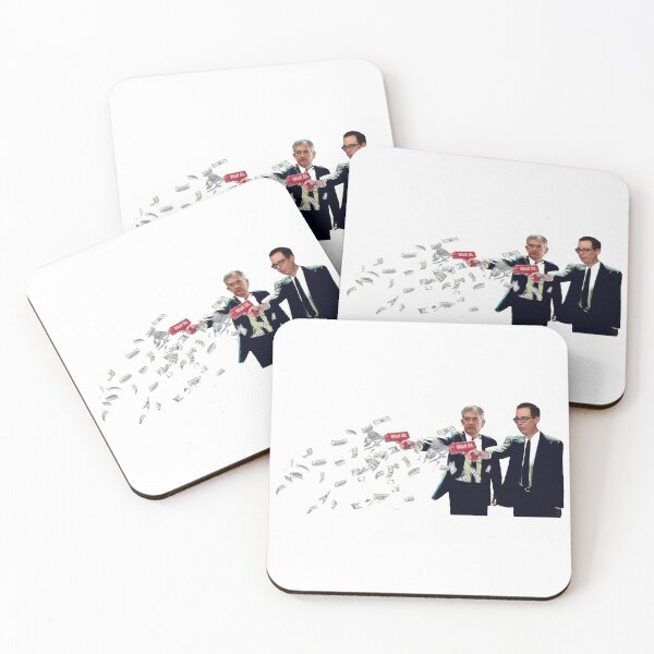Item preview, Jerome Powell and Steve Mnuchin Printing Money Pulp Fiction Style designed and sold by The Channel Surfer.