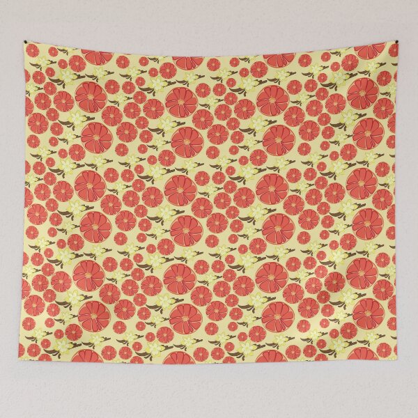 Artikelvorschau, Obstsammlung. Cartoon Farbe Grapefruit und Vanille Muster entworfen und verkauft von AstraDesign.
