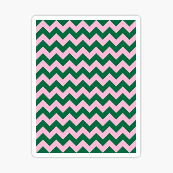 Item preview, Cotton Candy Pink and Cadmium Green Horizontal Zigzags designed and sold by ColorsPatterns.