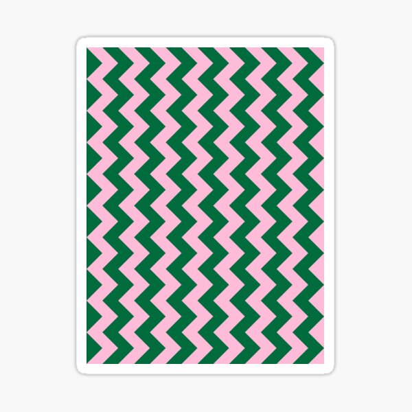 Item preview, Cotton Candy Pink and Cadmium Green Vertical Zigzags designed and sold by ColorsPatterns.