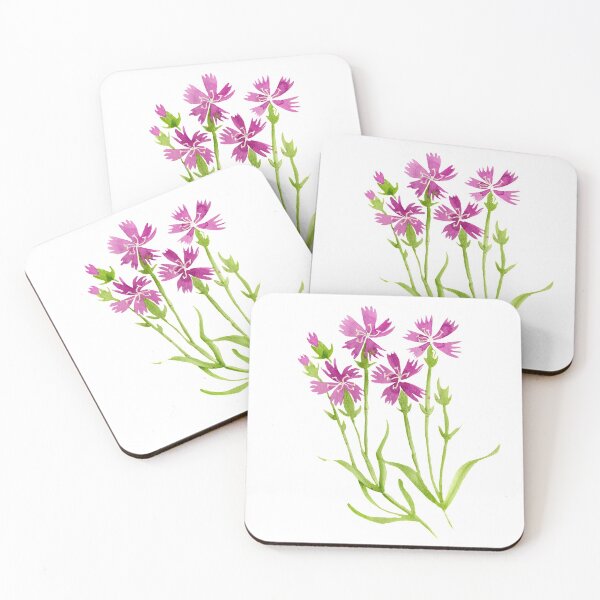 Item preview, Dianthus in Watercolor designed and sold by Gretchen Slagle Studio.