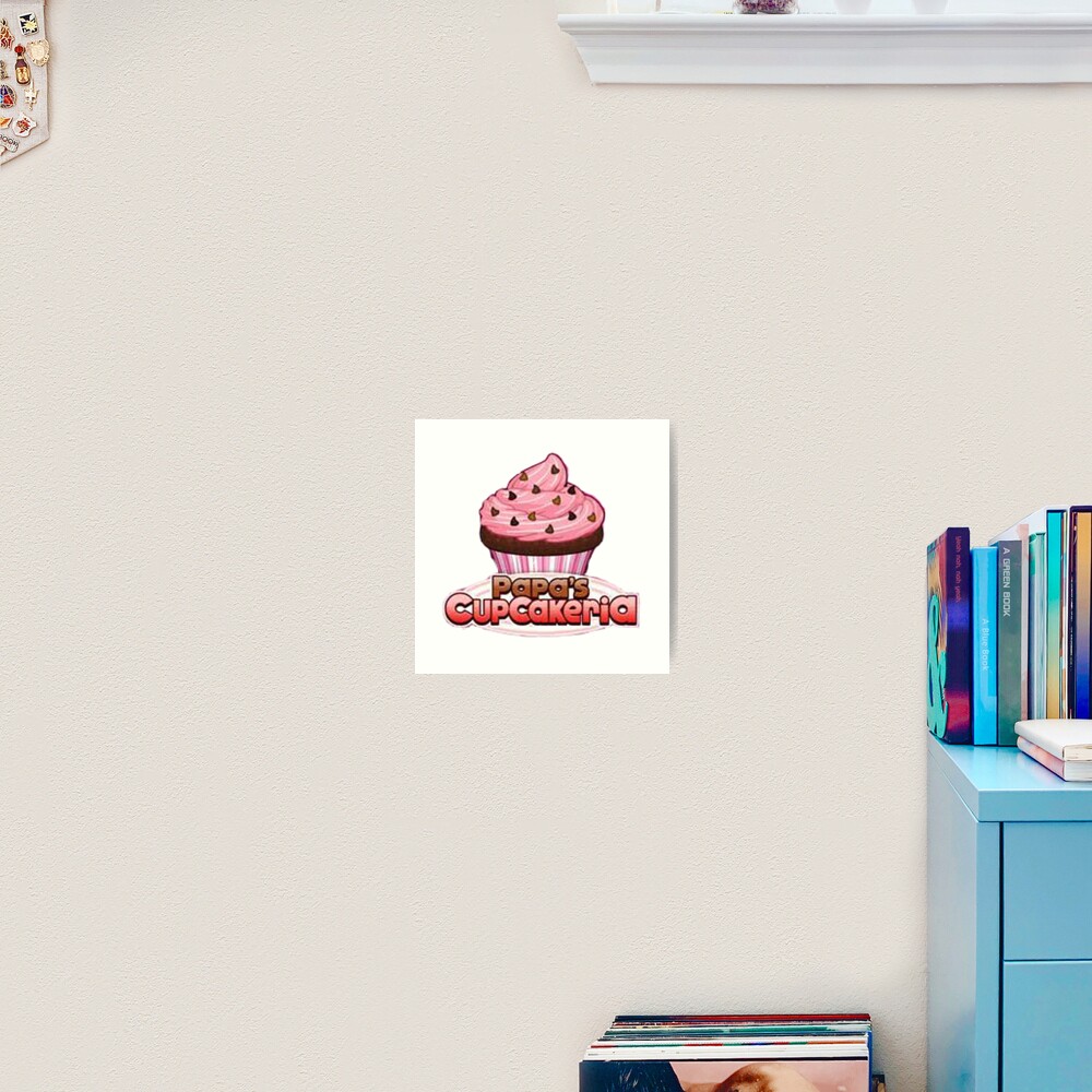 Papa's Cupcakeria Logo Sticker for Sale by apparel-agenda