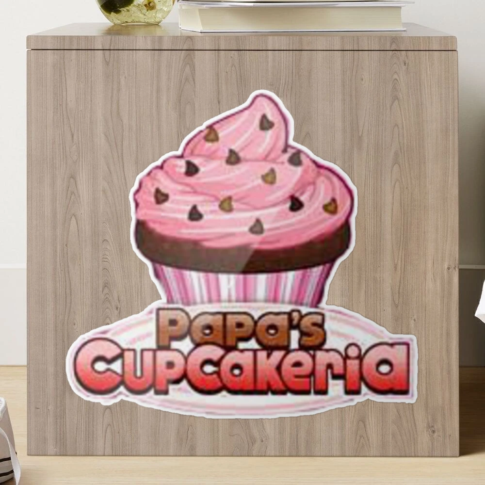 Papa's Cupcakeria Logo Sticker for Sale by apparel-agenda