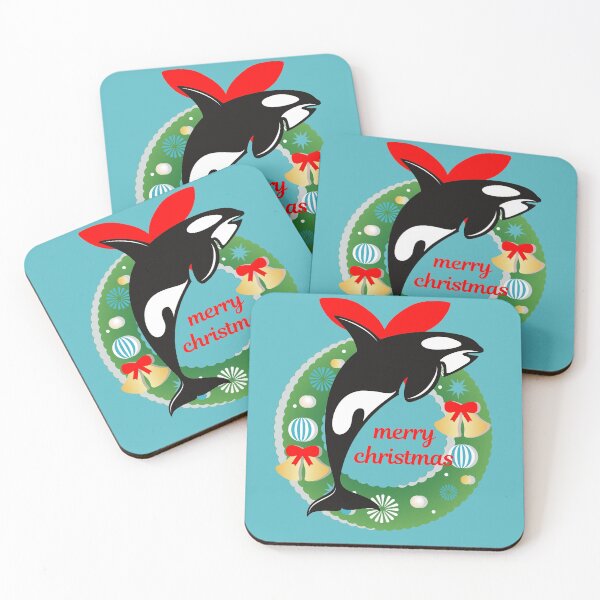 Item preview, merry christmas killer whale designed and sold by Gossip Rag.