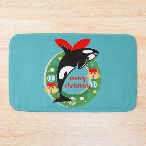 Item preview, merry christmas killer whale designed and sold by Gossip Rag.