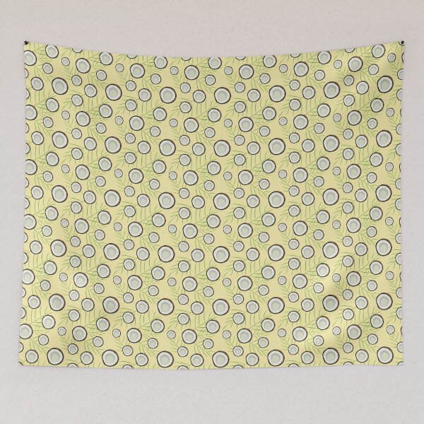 Item preview, Recolección de frutas. Patrón lindo color con coco y hojas designed and sold by AstraDesign.