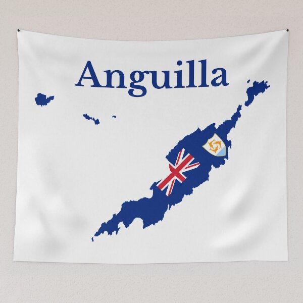 Item preview, Anguilla Map Flag, British Overseas Territory designed and sold by marosharaf.
