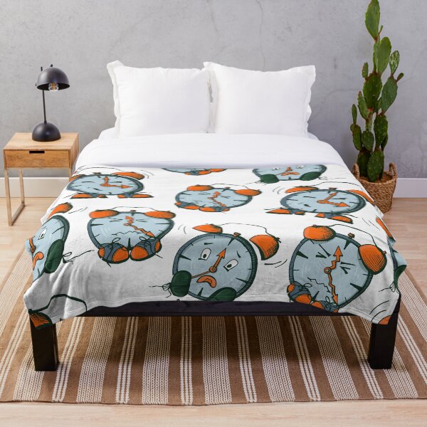 Item preview, School collection. Cartoon print with funny alarm clocks designed and sold by AstraDesign.