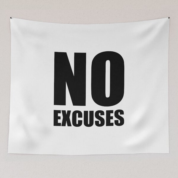 Item preview, No Excuses - Gym Quote designed and sold by maniacfitness.