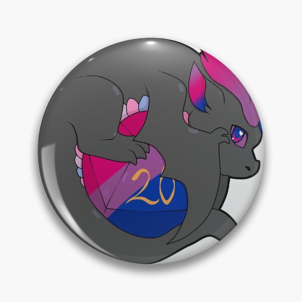 Artikelvorschau, Bi Pride Dice Dragon entworfen und verkauft von inkblotwolf.