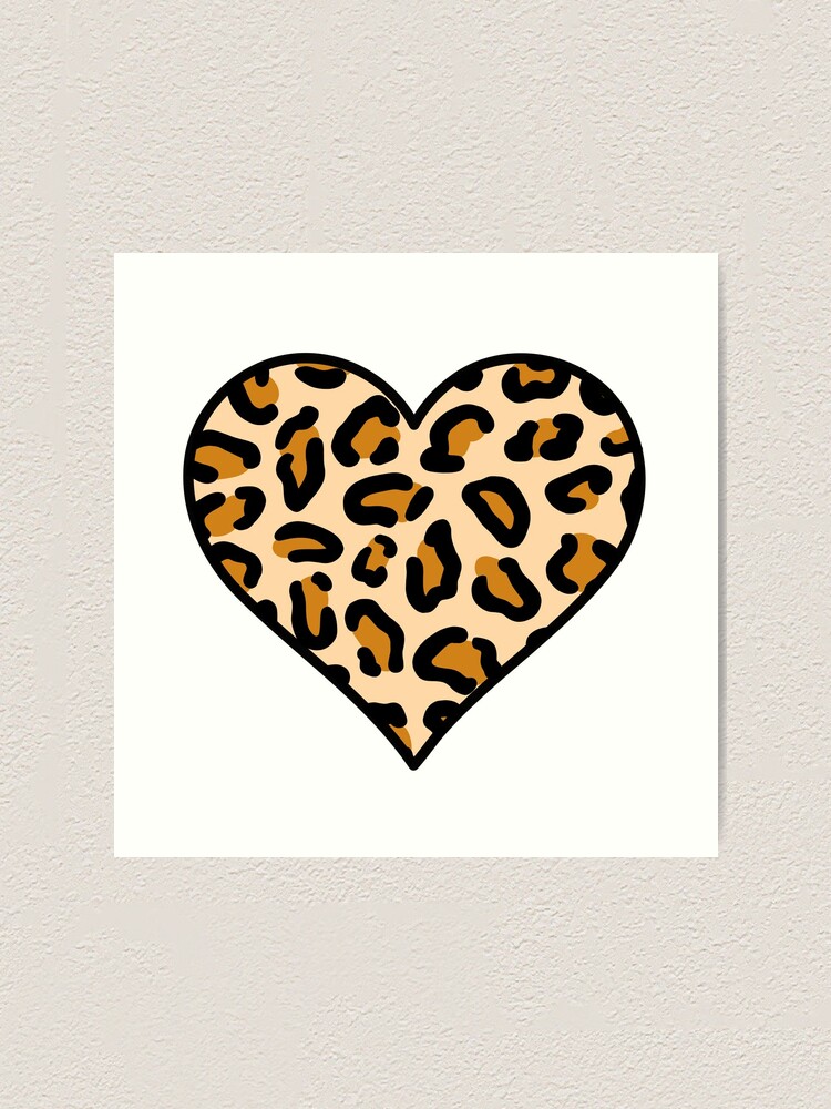 Heart with leopard print Royalty Free Vector Image