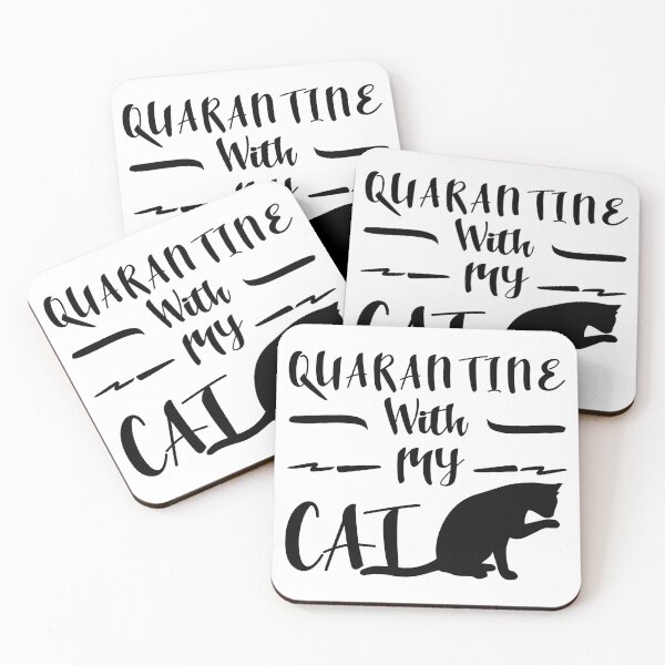 Item preview, Quarantine with my CAT T-shirt designed and sold by mayankdozdesign.