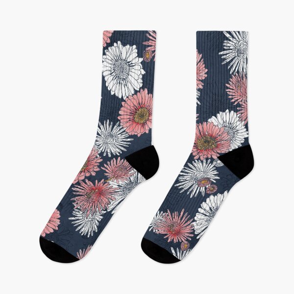 Item preview, Hand drawn Floral Pattern - Navy designed and sold by gabrielleneil.