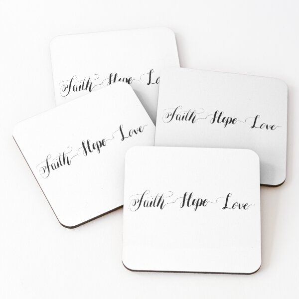 Item preview, Faith Hope and Love Calligraphic Quote Print designed and sold by Sabbycreates.