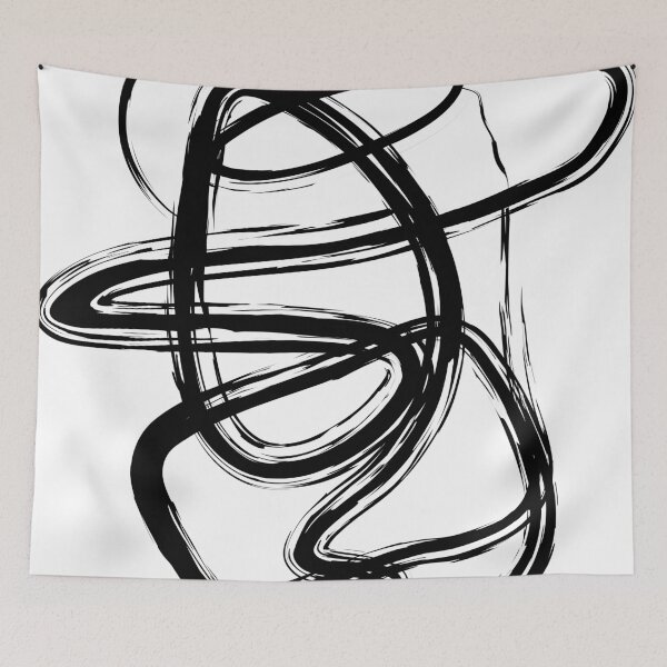 Item preview, White abstract line art 11 designed and sold by MinimalStudio.