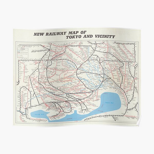 Tokyo Railway Map Poster