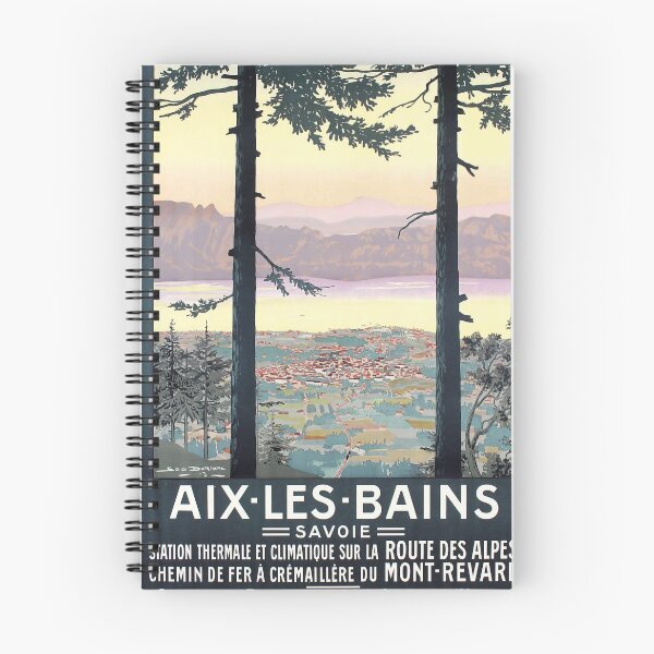 Item preview, PLM Aix Les Bains vintage travel poster designed and sold by stickart-marek.