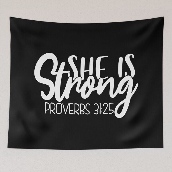Item preview, She Is Strong. Proverbs 31:25 designed and sold by ChristianLife.