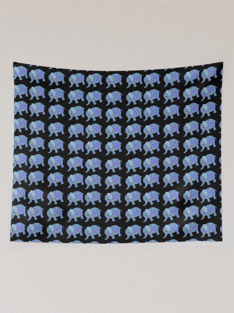 Thumbnail 2 of 3, Tapestry, Elephant Pattern designed and sold by 4thcode.