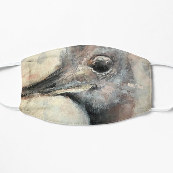 Painted Ostrich portrait Small Mask